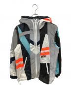 DIESELディーゼル）の古着「クレイジーパターン リフレクター フーディジャケット」｜グレー×マルチカラー