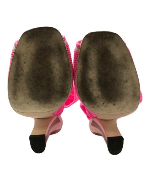 FENDI（フェンディ）FENDI (フェンディ) ニットヒールサンダル ピンク サイズ:38の古着・服飾アイテム