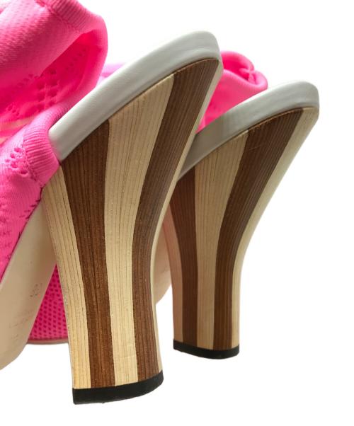 FENDI（フェンディ）FENDI (フェンディ) ニットヒールサンダル ピンク サイズ:38の古着・服飾アイテム