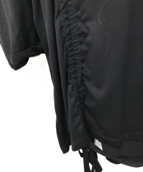 LIMI feu（リミフゥ）LIMI feu (リミフゥ) 100/2 COTTON JERSEY GATHER T ブラック サイズ:Mの古着・服飾アイテム