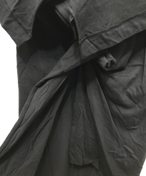 YOHJI YAMAMOTO（ヨウジヤマモト）YOHJI YAMAMOTO (ヨウジヤマモト) CM 40/- STF SOFT SINGLE JERSEY STOLE DETAIL SHORT SLV TOP ブラック サイズ:Mの古着・服飾アイテム