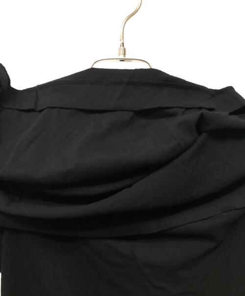 YOHJI YAMAMOTO（ヨウジヤマモト）YOHJI YAMAMOTO (ヨウジヤマモト) CM 40/- STF SOFT SINGLE JERSEY STOLE DETAIL SHORT SLV TOP ブラック サイズ:Mの古着・服飾アイテム