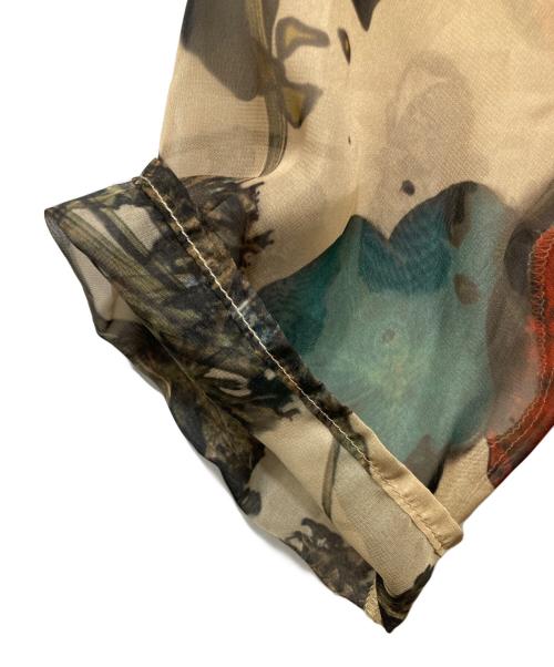 Ameri（アメリ）AMERI (アメリ) SCAN FLOWER CHIFFON DRESS ベージュ サイズ:Mの古着・服飾アイテム