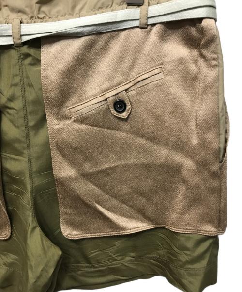 VALENTINO（ヴァレンティノ）VALENTINO (ヴァレンティノ) トラウザーショートパンツ ベージュ×カーキ サイズ:36の古着・服飾アイテム