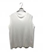 COMOLIコモリ）の古着「コットンジャージーノースリーブTシャツ」｜ホワイト