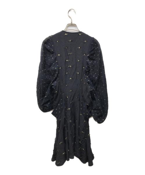 Mame Kurogouchi（マメクロゴウチ）Mame Kurogouchi (マメクロゴウチ) Flower Willow Volume Sleeves Dress ブラック サイズ:1の古着・服飾アイテム