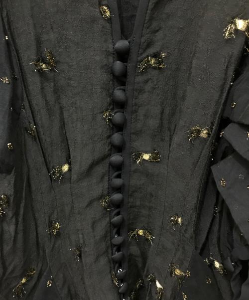 Mame Kurogouchi（マメクロゴウチ）Mame Kurogouchi (マメクロゴウチ) Flower Willow Volume Sleeves Dress ブラック サイズ:1の古着・服飾アイテム