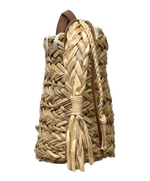 ANYA HINDMARCH（アニヤ・ハインドマーチ）ANYA HINDMARCH (アニヤハインドマーチ) ドンキーバスケットカゴバッグ ベージュの古着・服飾アイテム