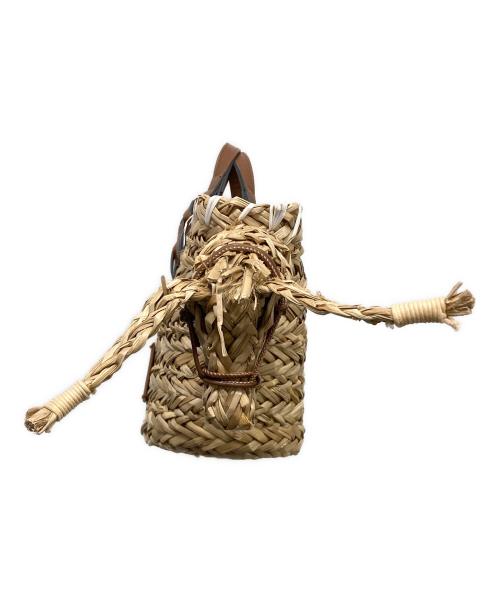 ANYA HINDMARCH（アニヤ・ハインドマーチ）ANYA HINDMARCH (アニヤハインドマーチ) ドンキーバスケットカゴバッグ ベージュの古着・服飾アイテム