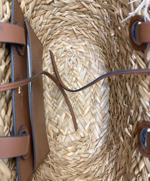 ANYA HINDMARCH（アニヤ・ハインドマーチ）ANYA HINDMARCH (アニヤハインドマーチ) ドンキーバスケットカゴバッグ ベージュの古着・服飾アイテム