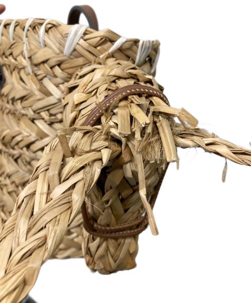 ANYA HINDMARCH（アニヤ・ハインドマーチ）ANYA HINDMARCH (アニヤハインドマーチ) ドンキーバスケットカゴバッグ ベージュの古着・服飾アイテム