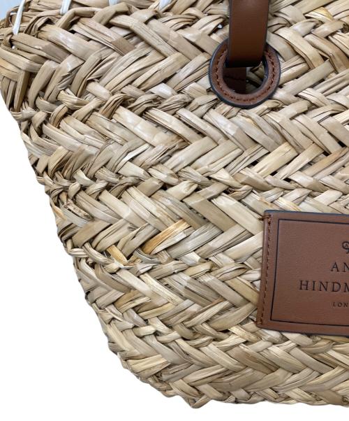 ANYA HINDMARCH（アニヤ・ハインドマーチ）ANYA HINDMARCH (アニヤハインドマーチ) ドンキーバスケットカゴバッグ ベージュの古着・服飾アイテム