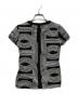HERMES (エルメス) マイクロニットTシャツ ブラック×ホワイト サイズ:34：18000円