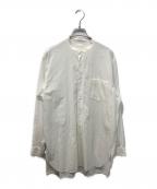 COMOLIコモリ）の古着「バンドカラーシャツ」｜ホワイト