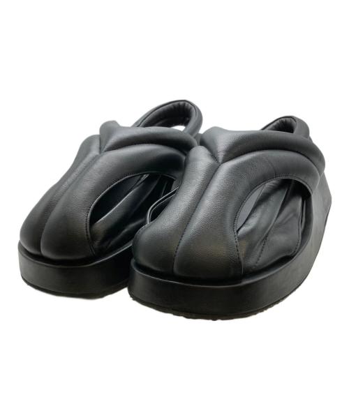 HUMANT（ヒューマント）HUMANT (ヒューマント) エミリー Emily Black レザーサンダル ブラック サイズ:9の古着・服飾アイテム