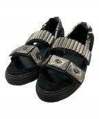 TOGA PULLAトーガ プルラ）の古着「メタルスニーカーサンダル」｜ブラック