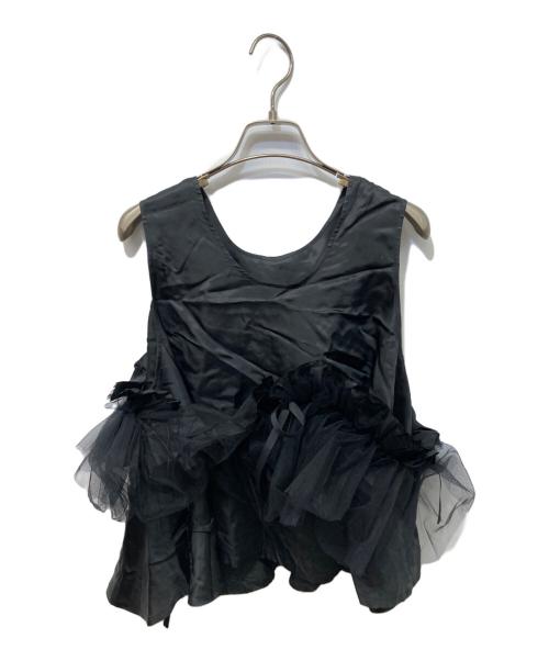COMME des GARCONS（コムデギャルソン）COMME des GARCONS (コムデギャルソン) noir kei ninomiya (ノワール ケイ ニノミヤ) チュールタンクトップ ブラック サイズ:Sの古着・服飾アイテム