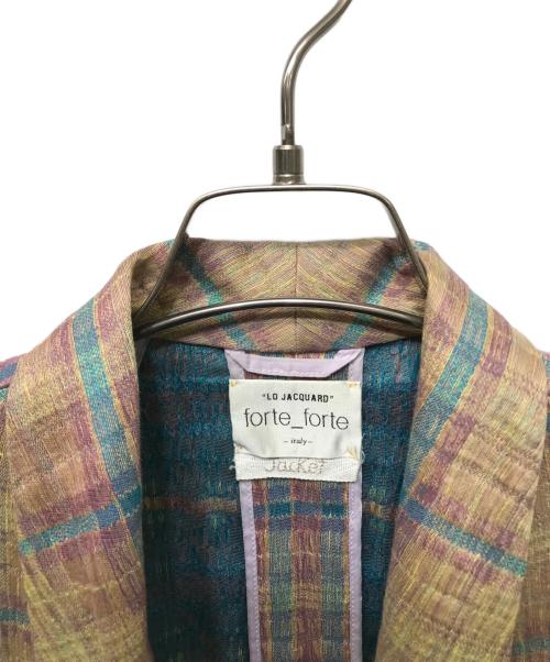 forte forte（フォルテ・フォルテ）forte forte (フォルテ・フォルテ) ジャガードベスト パープル×ベージュの古着・服飾アイテム