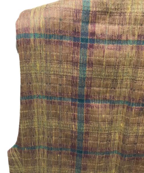 forte forte（フォルテ・フォルテ）forte forte (フォルテ・フォルテ) ジャガードベスト パープル×ベージュの古着・服飾アイテム