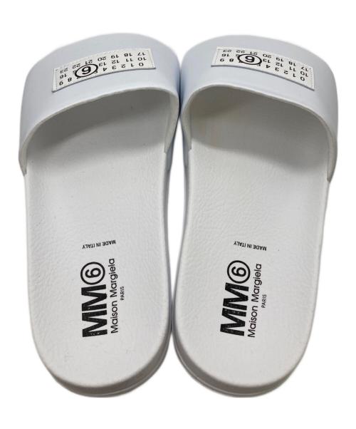 MM6 Maison Margiela（エムエムシックスメゾンマルジェラ）MM6 Maison Margiela (エムエムシックスメゾンマルジェラ) スライドサンダル ホワイト サイズ:39の古着・服飾アイテム