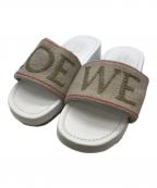 LOEWEロエベ）の古着「エンブロイロゴサンダル」｜ベージュ