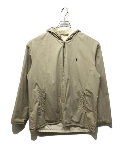 POLO RALPH LAUREN（ポロ・ラルフローレン）POLO RALPH LAUREN (ポロ・ラルフローレン) リバーシブルフーデットジャケット アイボリー×ベージュ サイズ:Lの古着・服飾アイテム