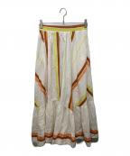 devotion twinsデボーションツインズ）の古着「ギャザーロングスカート」｜ベージュ