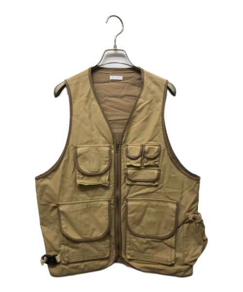 Name.（ネーム）Name. (ネーム) CORDURA BACK SATIN PHOTOGRAPHERS VEST ベージュ サイズ:size1の古着・服飾アイテム