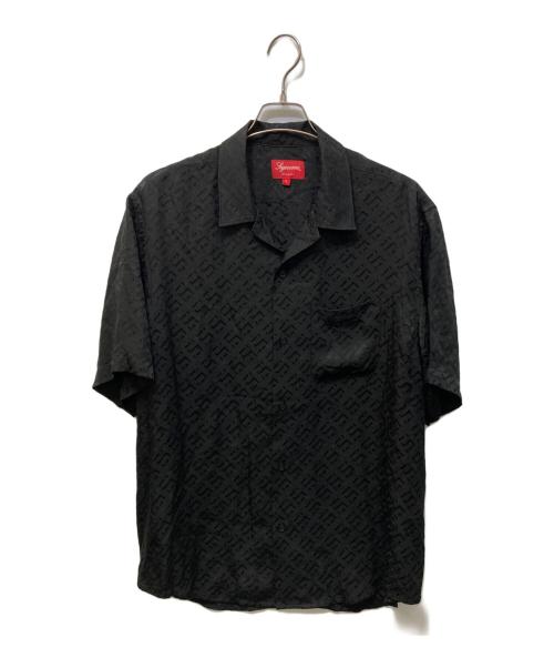 SUPREME（シュプリーム）Supreme (シュプリーム) Tonal Monogram Silk S/S Shirt ブラック サイズ:Lの古着・服飾アイテム