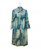 Rumcheラム・シェ）の古着「ウォータープリントシャツドレス」｜ブルー