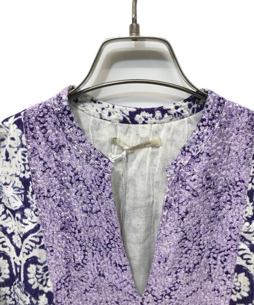 ne quittez pas（ヌキテパ）ne quittez pas (ヌキテパ) ドビー刺繍ワンピース パープル サイズ:M 未使用品の古着・服飾アイテム