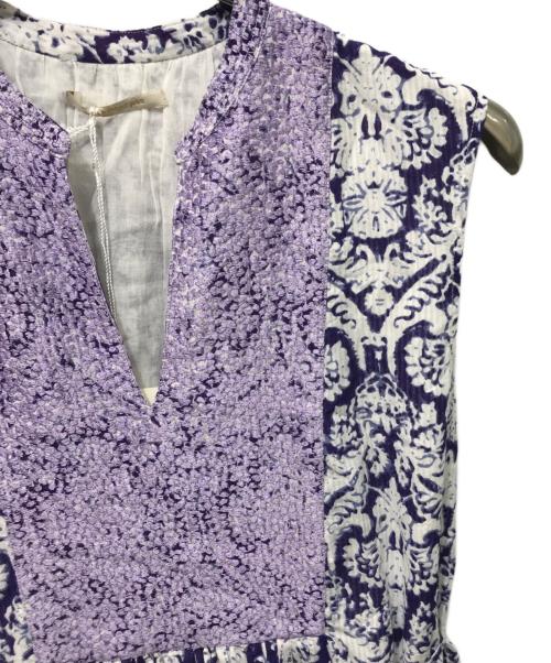 ne quittez pas（ヌキテパ）ne quittez pas (ヌキテパ) ドビー刺繍ワンピース パープル サイズ:M 未使用品の古着・服飾アイテム