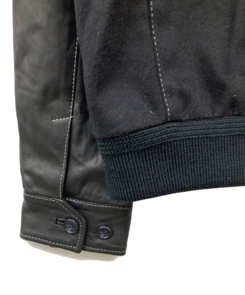 Cinquanta（チンクワンタ）Cinquanta (チンクアンタ) 切替レザーブルゾン ブラック サイズ:46の古着・服飾アイテム
