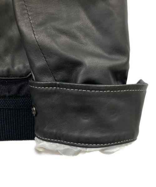 Cinquanta（チンクワンタ）Cinquanta (チンクアンタ) 切替レザーブルゾン ブラック サイズ:46の古着・服飾アイテム