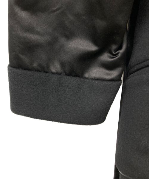 GIVENCHY（ジバンシィ）GIVENCHY (ジバンシィ) ウール シルク切替レイヤードデザインコート ブラック サイズ:40の古着・服飾アイテム
