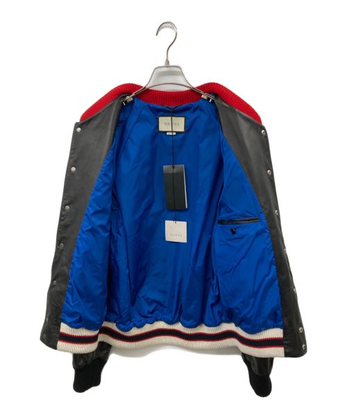 GUCCI（グッチ）GUCCI (グッチ) HOLLYWOOD レザーブルゾン ブラック サイズ:48の古着・服飾アイテム