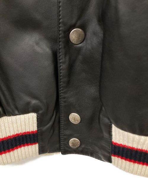 GUCCI（グッチ）GUCCI (グッチ) HOLLYWOOD レザーブルゾン ブラック サイズ:48の古着・服飾アイテム