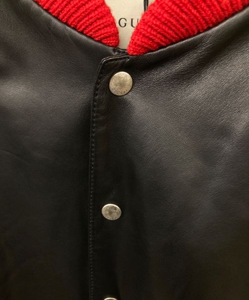 GUCCI（グッチ）GUCCI (グッチ) HOLLYWOOD レザーブルゾン ブラック サイズ:48の古着・服飾アイテム