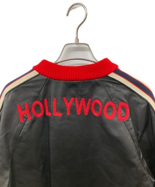GUCCI（グッチ）GUCCI (グッチ) HOLLYWOOD レザーブルゾン ブラック サイズ:48の古着・服飾アイテム