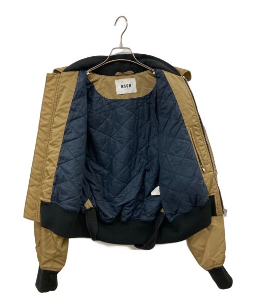MSGM（エムエスジーエム）MSGM (エムエスジーエム) MA-1ジャケット ブラウン サイズ:48の古着・服飾アイテム