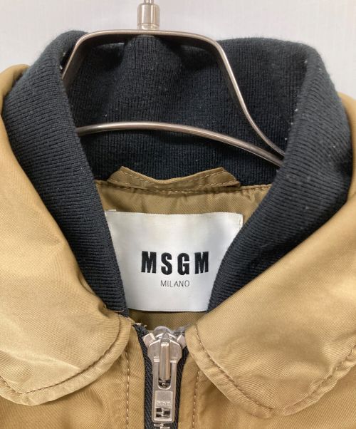 MSGM（エムエスジーエム）MSGM (エムエスジーエム) MA-1ジャケット ブラウン サイズ:48の古着・服飾アイテム