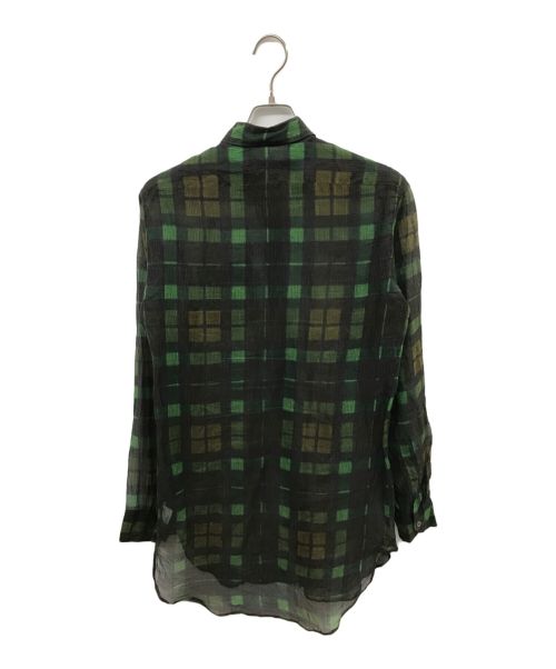 DRIES VAN NOTEN（ドリスヴァンノッテン）DRIES VAN NOTEN (ドリスヴァンノッテン) シャツ グリーン×ブラウン サイズ:46の古着・服飾アイテム