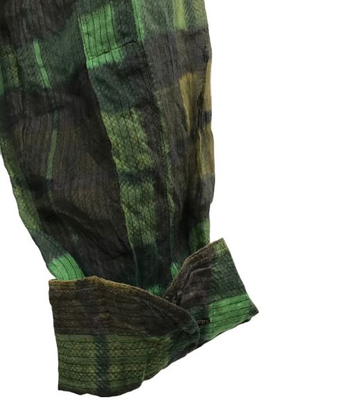 DRIES VAN NOTEN（ドリスヴァンノッテン）DRIES VAN NOTEN (ドリスヴァンノッテン) シャツ グリーン×ブラウン サイズ:46の古着・服飾アイテム