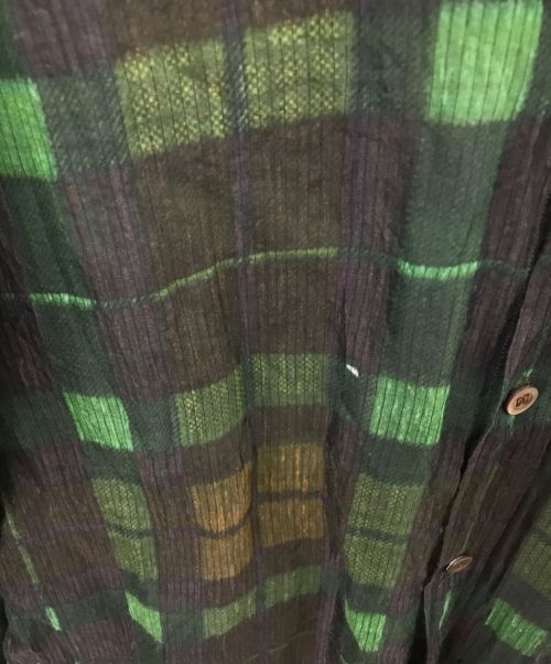 DRIES VAN NOTEN（ドリスヴァンノッテン）DRIES VAN NOTEN (ドリスヴァンノッテン) シャツ グリーン×ブラウン サイズ:46の古着・服飾アイテム