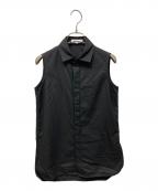 MADISON BLUEマディソンブルー）の古着「FLYFLONT NOSLEEVE SHIRT」｜ブラック