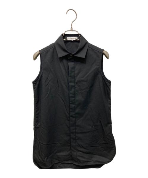 MADISON BLUE（マディソンブルー）MADISON BLUE (マディソンブルー) FLYFLONT NOSLEEVE SHIRT ブラックの古着・服飾アイテム