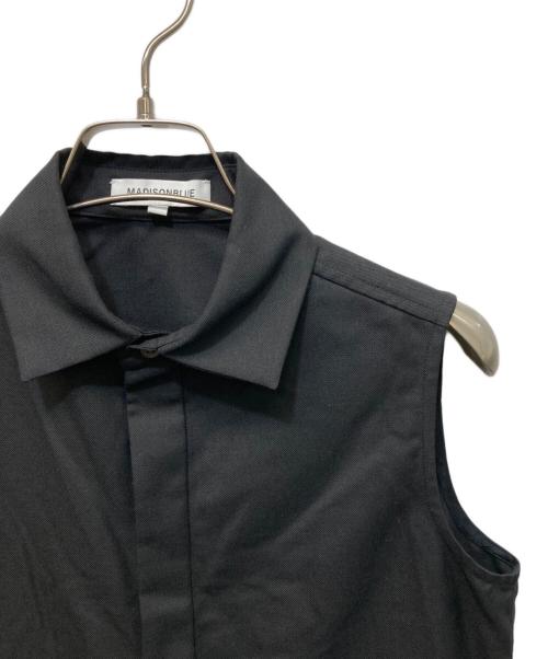 MADISON BLUE（マディソンブルー）MADISON BLUE (マディソンブルー) FLYFLONT NOSLEEVE SHIRT ブラックの古着・服飾アイテム