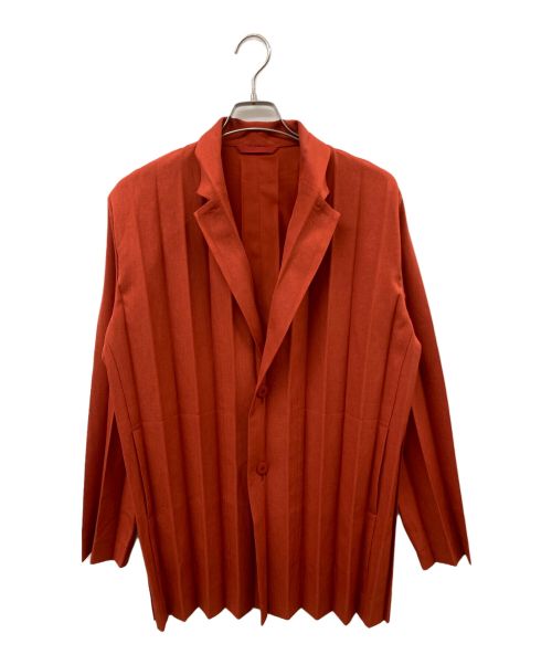 HOMME PLISSE ISSEY MIYAKE（オム プリッセ イッセイ ミヤケ）HOMME PLISSE ISSEY MIYAKE (オムプリッセ イッセイ ミヤケ) EDGE ENSEMBLE ジャケット レッド サイズ:Mの古着・服飾アイテム