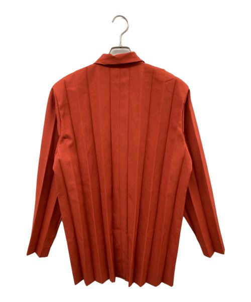 HOMME PLISSE ISSEY MIYAKE（オム プリッセ イッセイ ミヤケ）HOMME PLISSE ISSEY MIYAKE (オムプリッセ イッセイ ミヤケ) EDGE ENSEMBLE ジャケット レッド サイズ:Mの古着・服飾アイテム