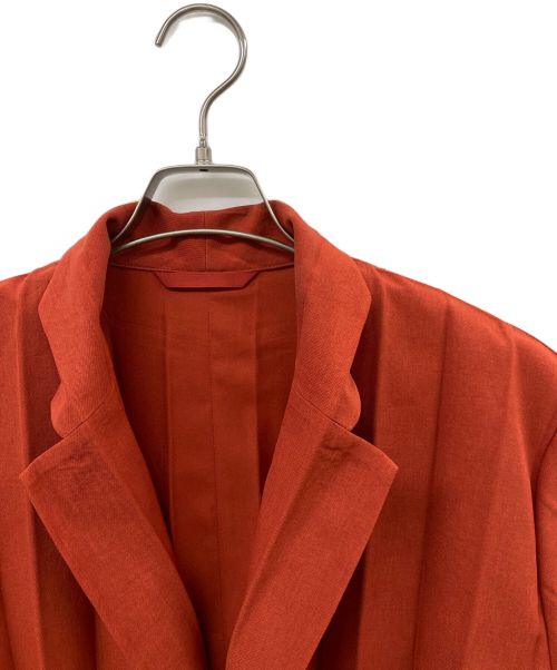 HOMME PLISSE ISSEY MIYAKE（オム プリッセ イッセイ ミヤケ）HOMME PLISSE ISSEY MIYAKE (オムプリッセ イッセイ ミヤケ) EDGE ENSEMBLE ジャケット レッド サイズ:Mの古着・服飾アイテム